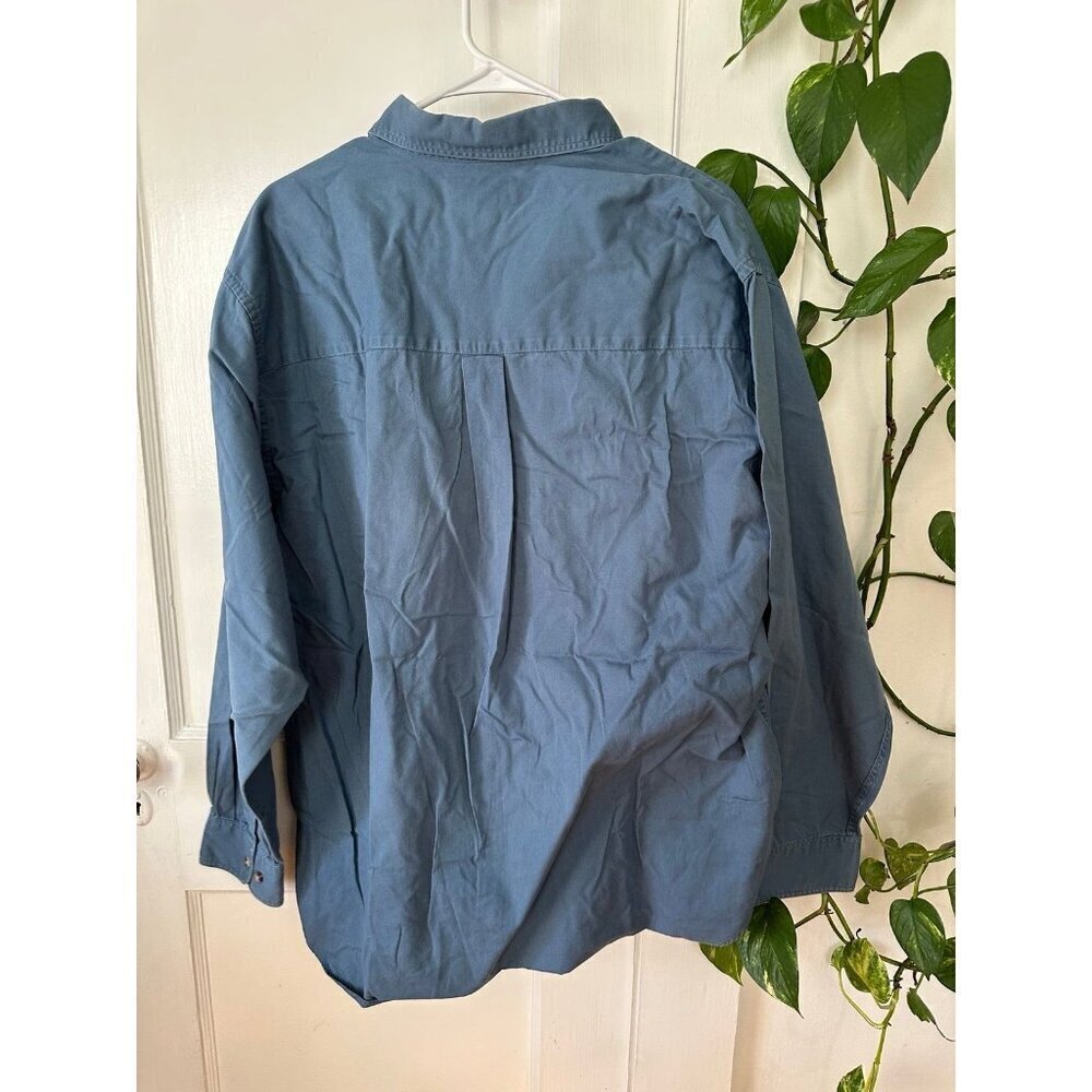 Croft & Barrow men’s size large blue button-down shirt - Picture 5 of 7